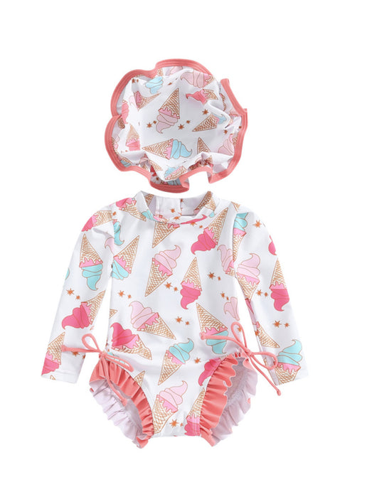 Traje de Baño Infantil con Pliegues Elegantes - Image 13