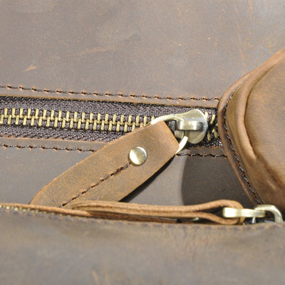 Bolsa de Cintura de Cuero Curtido al Aceite Vintage para Hombre - Estilo Outdoor - Image 22