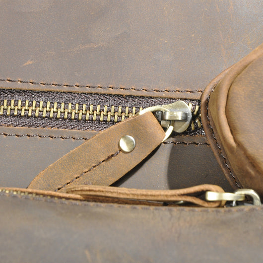 Bolsa de Cintura de Cuero Curtido al Aceite Vintage para Hombre - Estilo Outdoor - Image 22