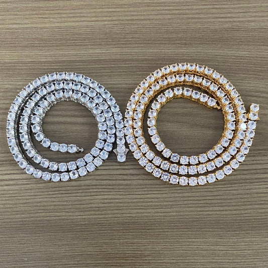 Cadena Hip-hop para Hombre con Diamantes en Fila Simple