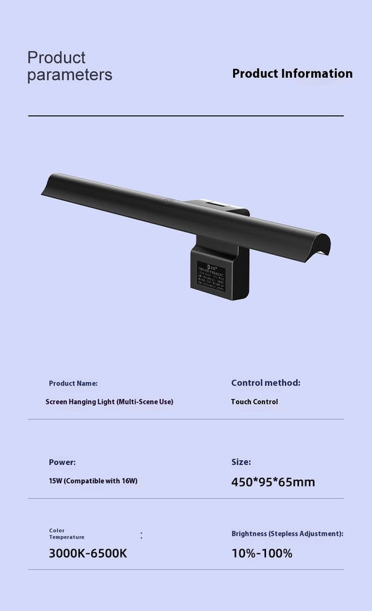 Lámpara LED de Escritorio para Monitor - Luz Protectora para los Ojos - Image 7