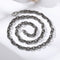Collar de Plata Esterlina S925 con Patrón de Meteorita para Hombre