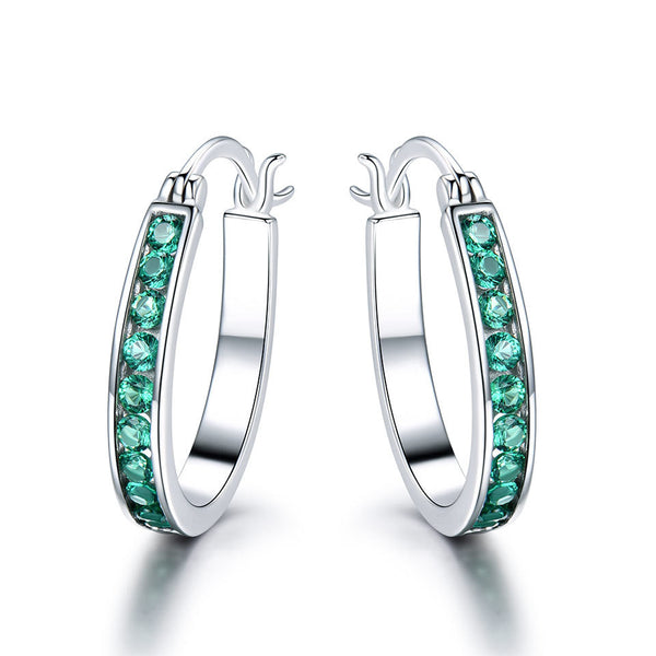 Aretes de Plata Esterlina 925 con Cierre de Presión