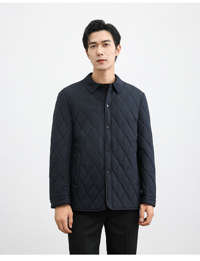 Chaqueta Térmica Acolchada de Seda Mulberry para Hombres Adultos y Mayores - Image 11