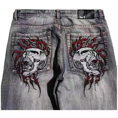 Jeans Anchos Estilo Vintage Desgastado para Hombre - Diseño Workwear Casual - Image 4