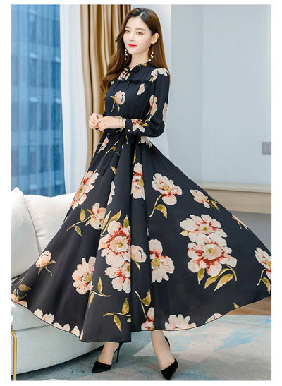 Vestido Largo Estampado Reductor de Cintura para Mujer - Image 5