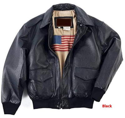 Abrigo de Cuero con Pelaje Estilo Aviador Retro Oversize - Image 3