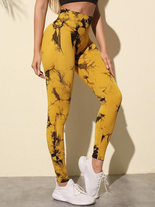 Pantalones Deportivos Yoga Tie Dye Sin Costuras para Mujer - Image 13