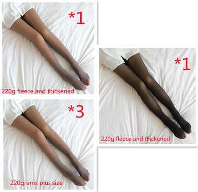 Leggins Térmicos Translúcidos Talla Grande con Forro Polar para Invierno - Image 36