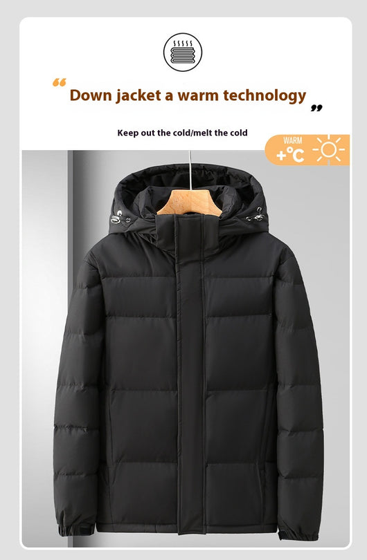 Chaqueta Impermeable con Plumón para Hombre - Corte Holgado con Capucha - Image 8