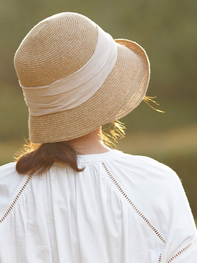 Sombrero de Paja Estilo Japonés Minimalista para Mujer - Image 9