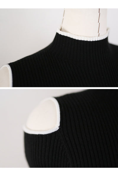 Vestido Suéter Tejido con Escote Cruzado y Cordones - Image 15