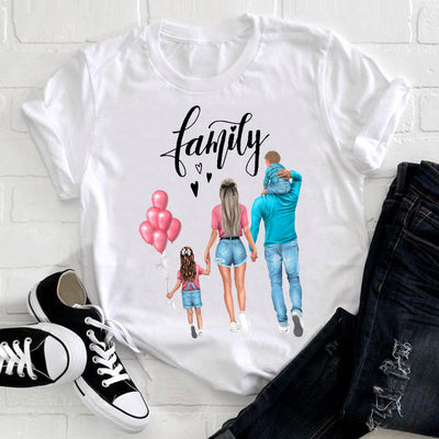 Playera Blanca Estampada Familia Verano para Cuatro - Image 6