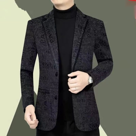 Chaqueta de Lana para Hombre Estilo Casual con Solapa