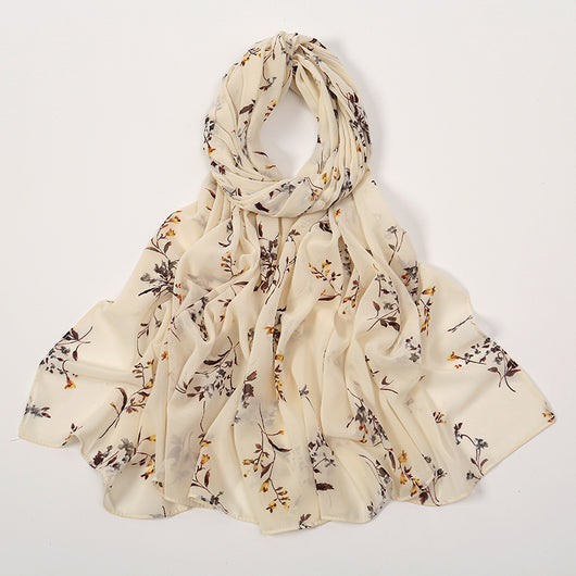 Pañuelo Ligero de Gasa Estampado Floral para Primavera y Verano - Image 7