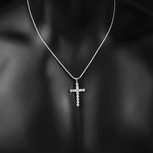Collar Cruz de Plata S925 para Hombre y Mujer - Image 3