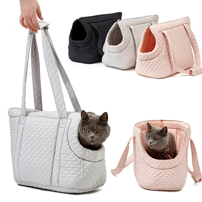 Bolsa Transportadora Acolchada para Mascotas Estilo Coreano Otoño-Invierno - Image 2