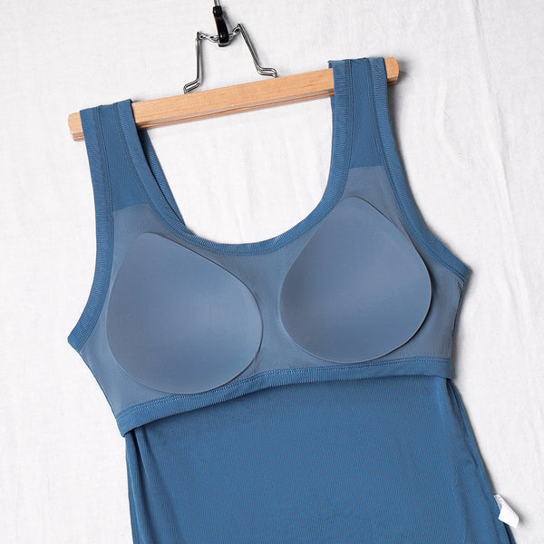 Chaleco Deportivo Cuello Tipo U Hombros Anchos Colores Sólidos