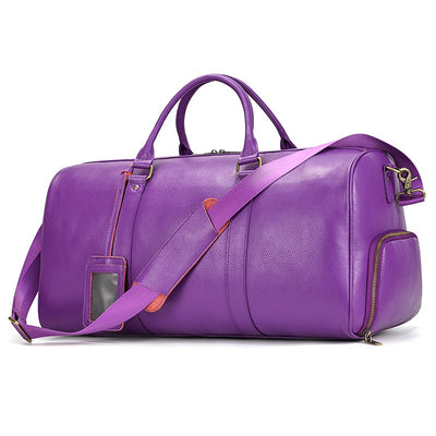 Bolsa de Viaje y Gimnasio en Cuero Genuino Negro para Hombre - Image 12