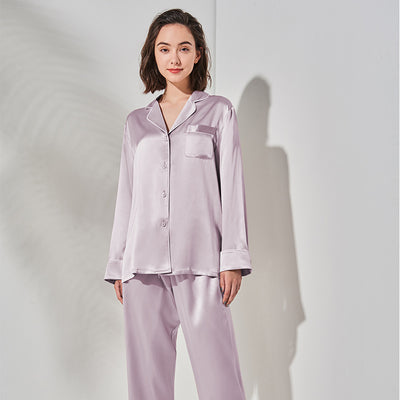 Pijama Largo de Seda para Mujer - Conjunto Elegante para el Hogar - Image 7