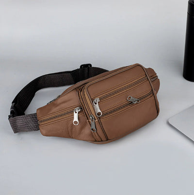 Riñonera Deportiva de Cuero Genuino para Hombre, Bolsa Invisible para Correr - Image 11