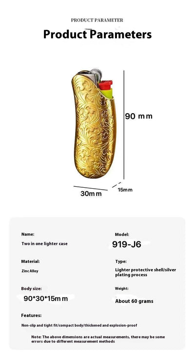 Encendedor Metálico con Protector de Seguridad - Diseño Ergonómico - Image 34