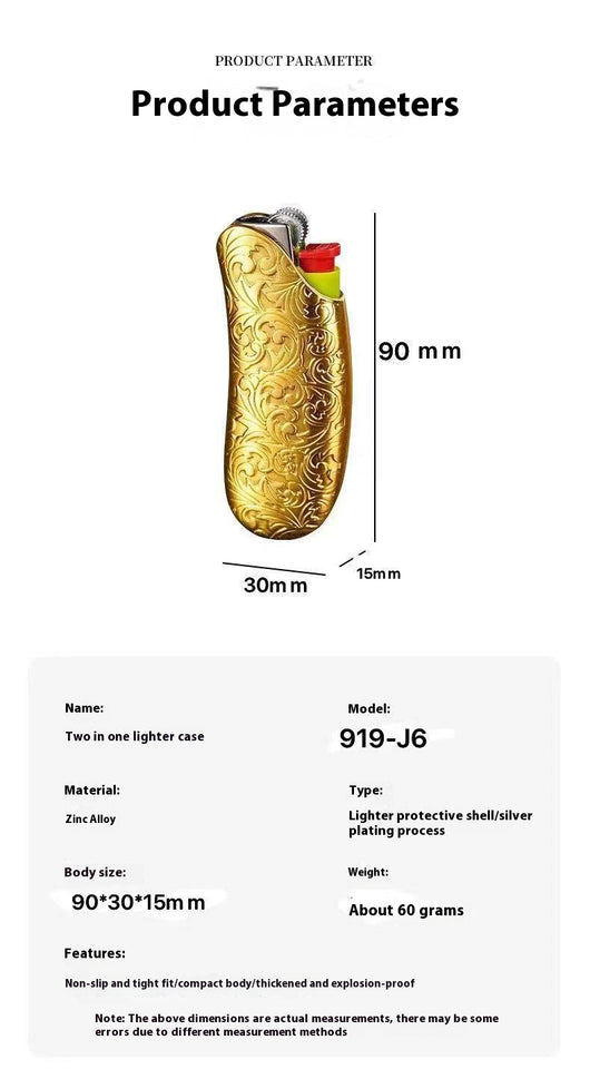 Encendedor Metálico con Protector de Seguridad - Diseño Ergonómico - Image 34
