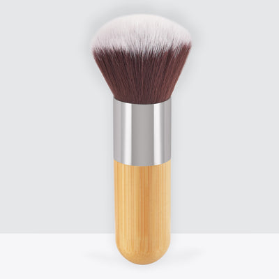 Brocha de Maquillaje Plana con Mango de Bambú - Image 2