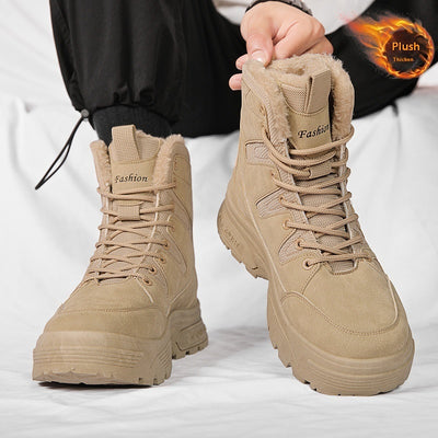 Botas Cálidas Acolchadas de Algodón con Forro Polar para Hombre - Image 7