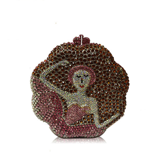 Cartera de Noche Bailarina con Diamantes y Cristales - Image 3
