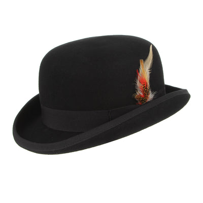 Sombrero Bombín de Lana con Pluma Británica - Image 2