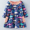 Vestido Infantil Estampado Manga Larga para Otoño e Invierno