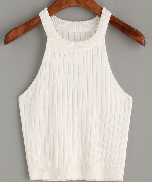 Chaleco Tejido Holgado de Tirantes Anchos - Diseño Minimalista Versátil - Image 11