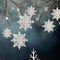 Guirnalda de Copos de Nieve de Papel para Decoración Navideña