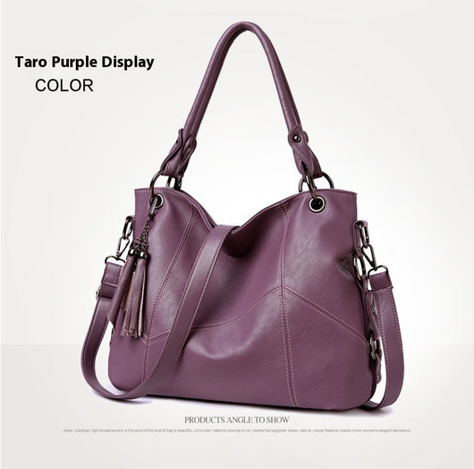 Bolso Bandolera de Cuero PU con Detalles de Costura y Borlas para Mujer - Image 42