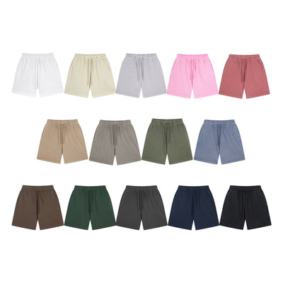 Shorts Deportivos de Algodón Puro Teñidos con Patrón Vintage Lavado - Image 4
