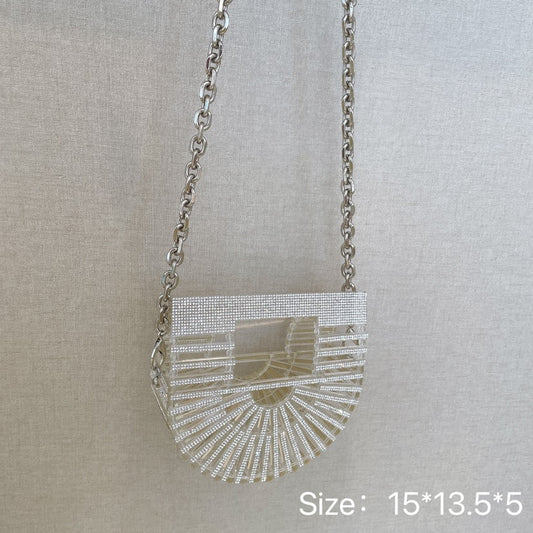 Bolsa Crossbody Vegetalera con Cadena de Cristales y Acrílico - Image 2