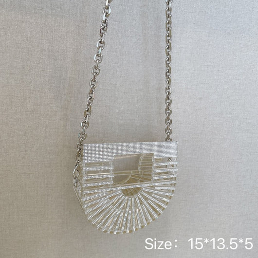 Bolsa Crossbody Vegetalera con Cadena de Cristales y Acrílico - Image 2