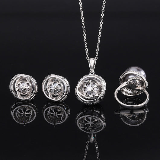 Conjunto de Colgante Plata 925 con Ópalo e Nácar para Mujer - Image 9