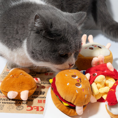 Juguete Mordedor para Gatos con Catnip - Hamburguesa y Pata de Pollo Resistente - Image 12