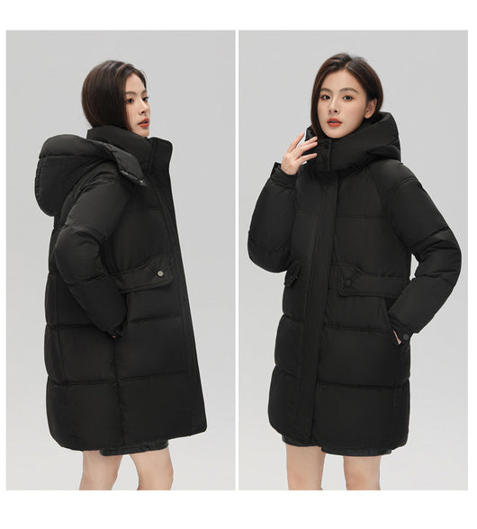Abrigo Acolchado con Plumón y Capucha - Chaqueta de Algodón Elegante - Image 15