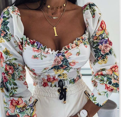 Camiseta Estampada de Rosas de Manga Larga - Diseño Floral Primavera - Image 8