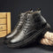 Botas Retro de Cuero para Hombre - Estilo Británico Clásico
