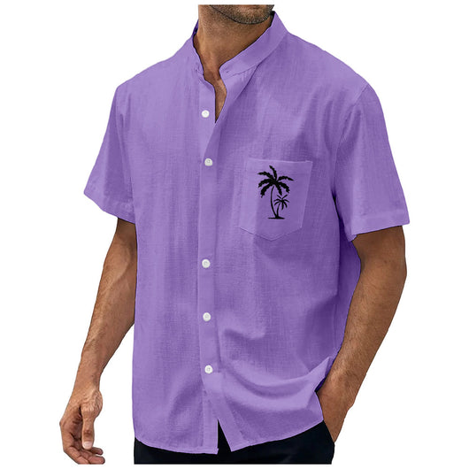 Camisa Hombre Estampado Árbol de Coco con Rayas Geométricas - Image 20