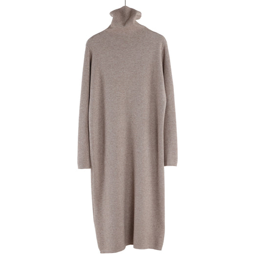 Vestido Suéter Largo de Cuello Alto para Otoño e Invierno - Image 10