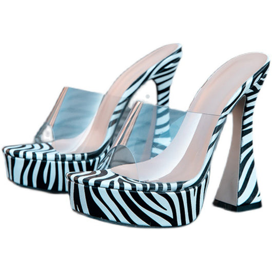 Sandalias de Tacón Alto Transparentes Boca de Pez en Colores Pastel - Image 5