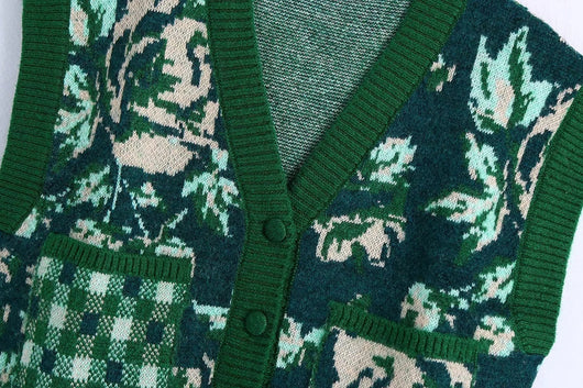 Chaleco Tejido Jacquard Minimalista Casual - Image 5