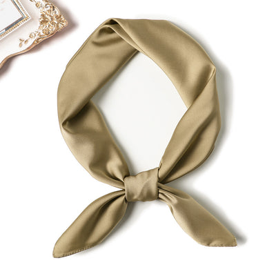 Pañuelo de Seda Liso con Amarre para Cabello - Image 27