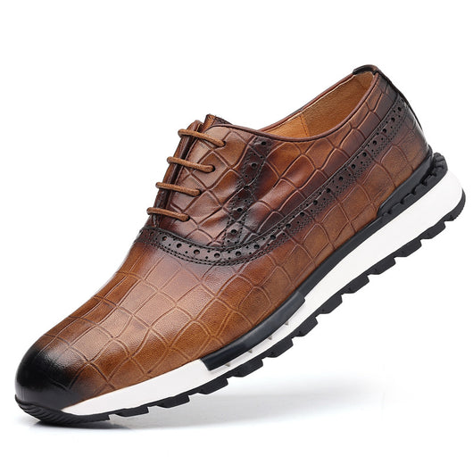 Zapatos de Cuero Nobuck para Hombre con Cordones Estilo Británico - Image 3