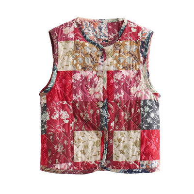 Chaleco Suelto Estampado para Mujer